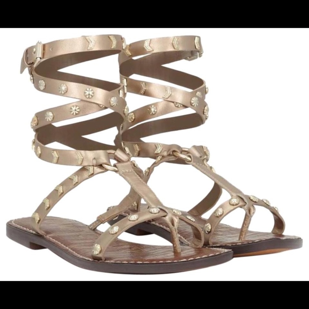 SAM EDELMAN gold Glendale sandals